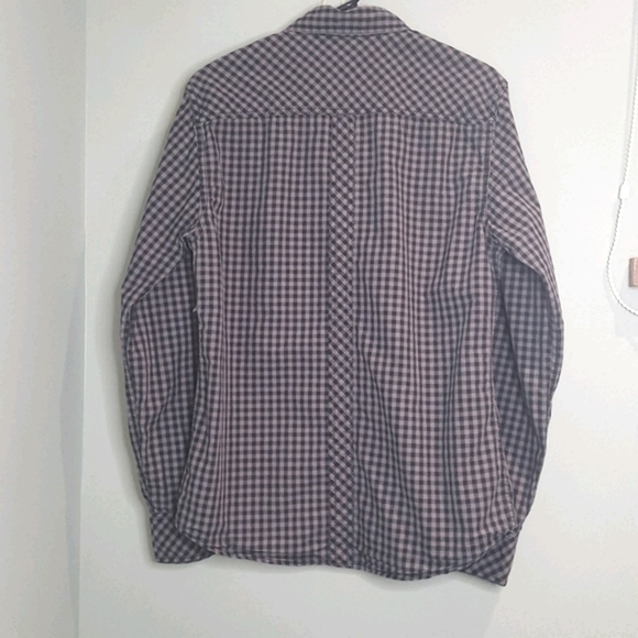 Guess Men's Small Button-up Dress Shirt Black Gray - Picture 3 of 9